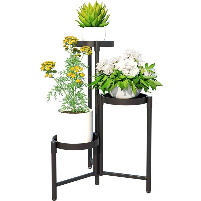 3-Tier Folding Metal Plant Stand