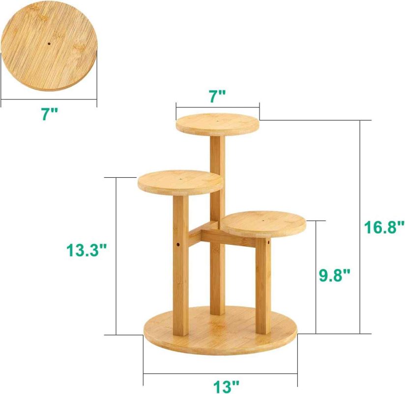 3 Tiered Bamboo Plant Stand - 2