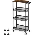 4 Tier Storage Cart with Wheels