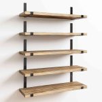 Set of 5 Wood Wall Shelves