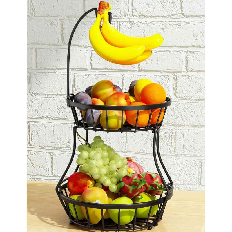 2-Tier Fruit Basket Bowl