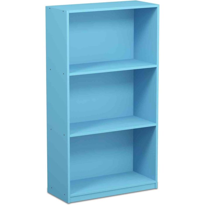 3 Tier Blue Bookcase Bookshelf