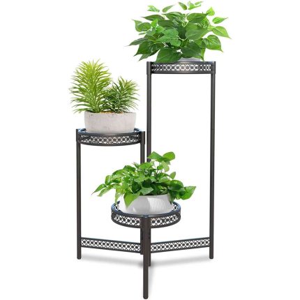 3-tier Black Metal Plant Stand